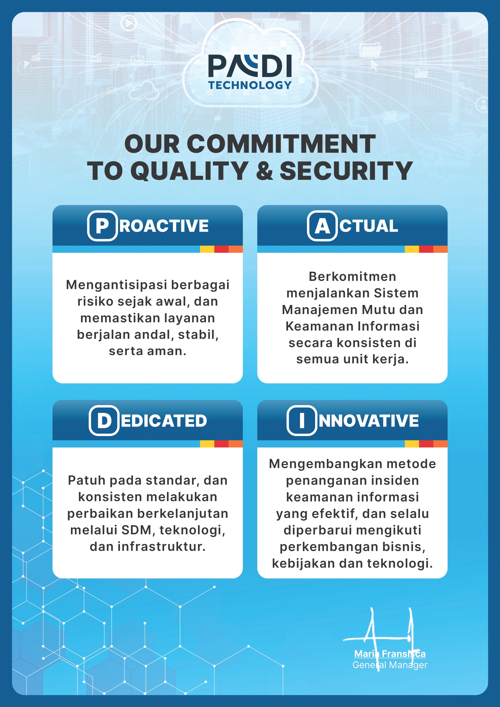 paditech commitment