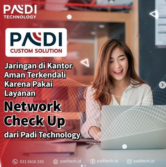 Nikmati layanan Network Check-Up dari Padi Technology, jaringan kantor Anda aman terkendali dan selalu optimal!